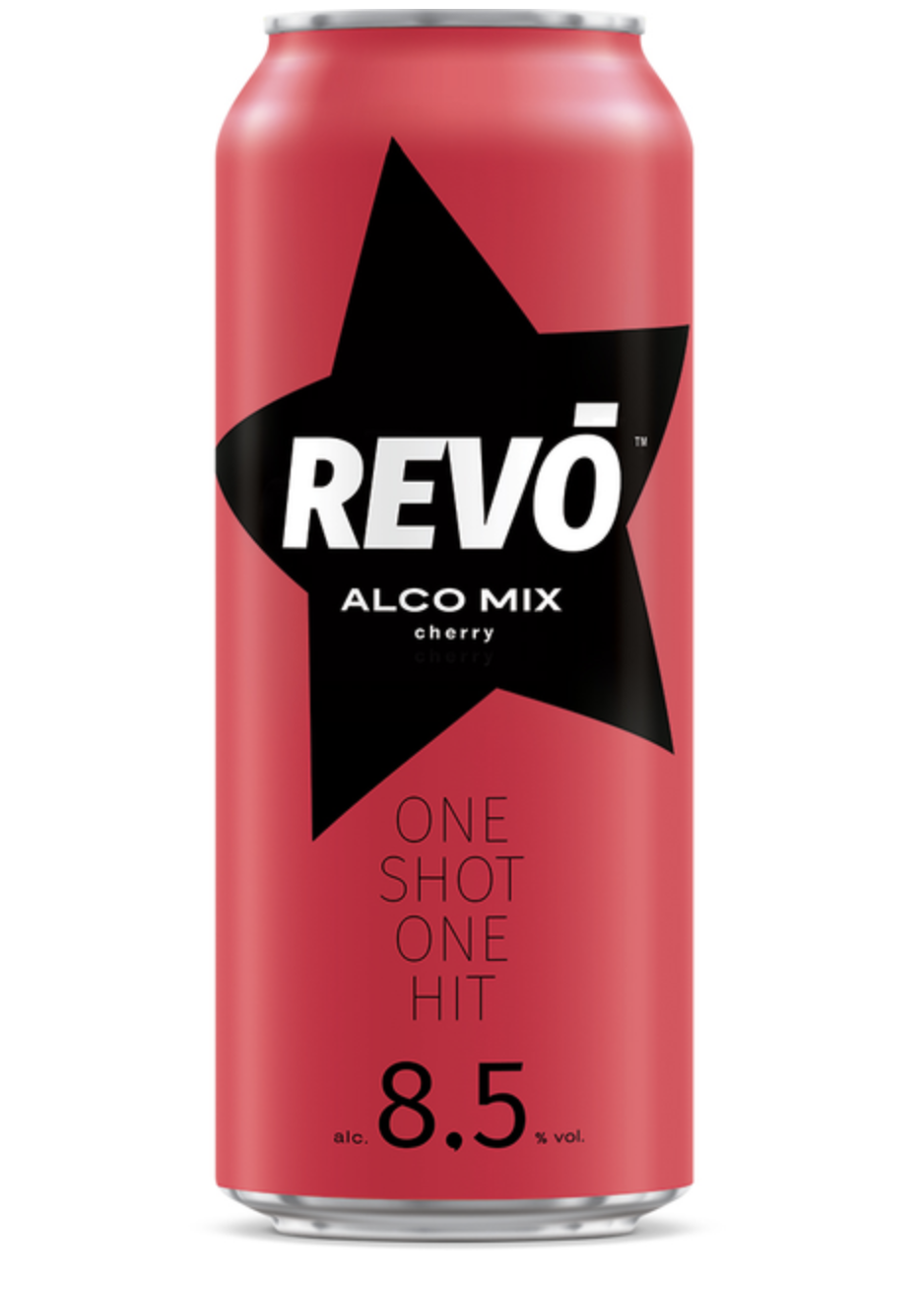 Напій Revo Alco Energy Cherry с/а енергетичний 8.5% 0.5 л з/б